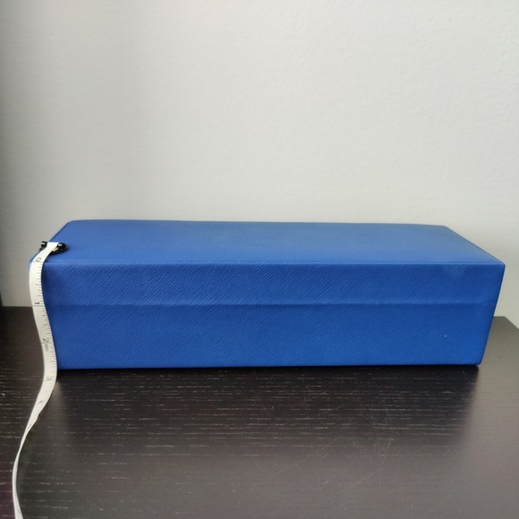 WOLF heritage Safe Deposit Jewelry Organizer Box With Compartment and Lock Blue - Picture 15 of 16